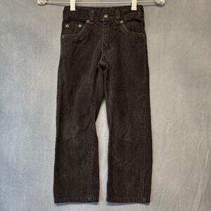 GreenDog Kids Black Corduroy Jeans Size 5 | Straight Leg Stretch Waist Boys